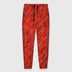Мужские брюки Морковный красный текстурированный узоры