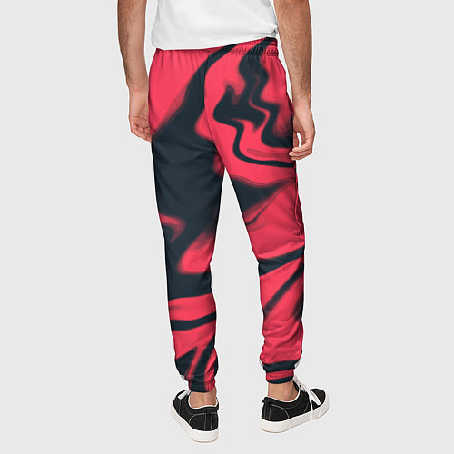 Мужские брюки Color black red / 3D-принт – фото 4