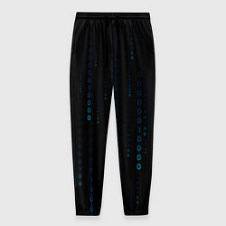Брюки на резинке мужские Color black blue, цвет: 3D-принт
