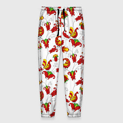 Мужские брюки Русский народный орнамент в стиле росписей Северно