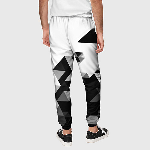 Мужские брюки Juventus geometry black / 3D-принт – фото 4