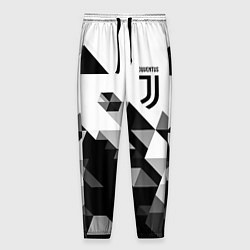Брюки на резинке мужские Juventus geometry black, цвет: 3D-принт