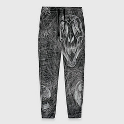 Брюки на резинке мужские Черепа динозавров - эскиз, цвет: 3D-принт