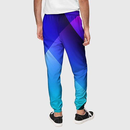 Мужские брюки Color blue / 3D-принт – фото 4