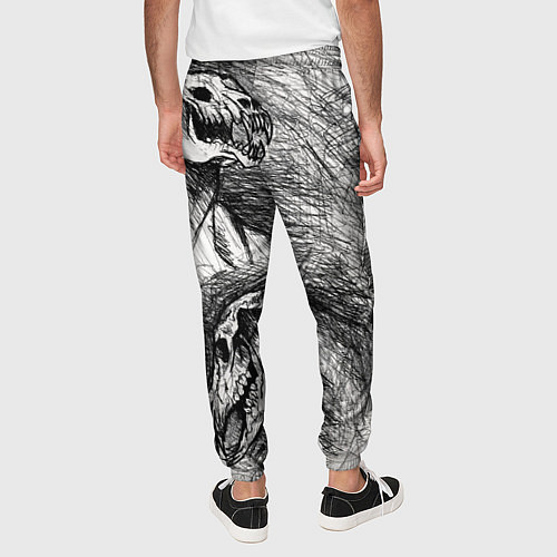 Мужские брюки Черепа лошадей / 3D-принт – фото 4