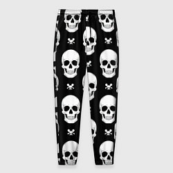 Брюки на резинке мужские Черепной фон, цвет: 3D-принт