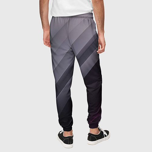 Мужские брюки Color black grey / 3D-принт – фото 4