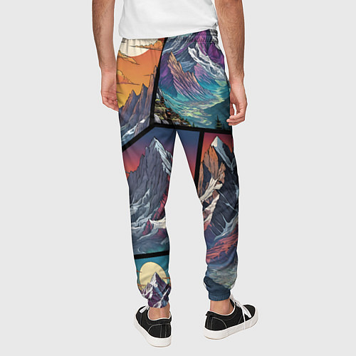 Мужские брюки Горы в стиле фэнтези / 3D-принт – фото 4