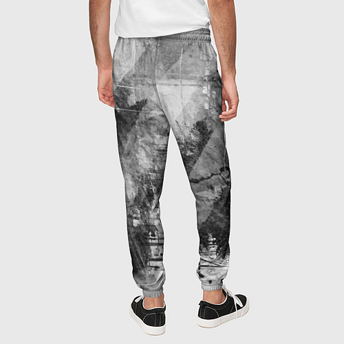 Мужские брюки Абстракция - atomic gray / 3D-принт – фото 4
