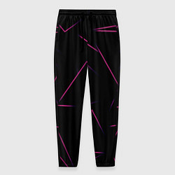 Брюки на резинке мужские Color pink line, цвет: 3D-принт
