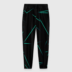 Брюки на резинке мужские Color turquoise line, цвет: 3D-принт