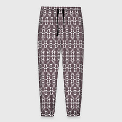 Брюки на резинке мужские Геометрический узор какао с молоком, цвет: 3D-принт