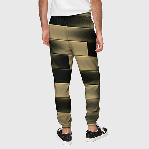 Мужские брюки Color yellow square / 3D-принт – фото 4