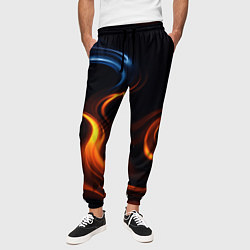 Брюки на резинке мужские The color is fire orange, цвет: 3D-принт — фото 2