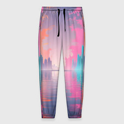 Мужские брюки Город в розовом тумане