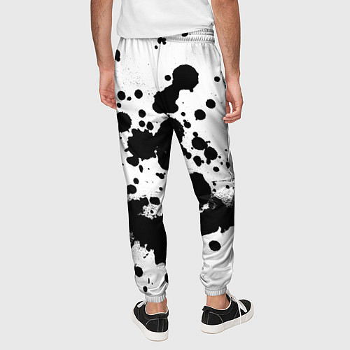 Мужские брюки Брызги черной краски / 3D-принт – фото 4