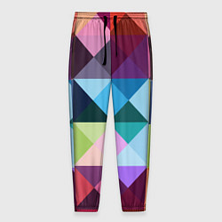 Брюки на резинке мужские Цветные квадраты, цвет: 3D-принт