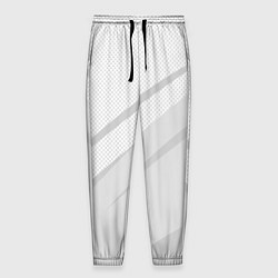 Брюки на резинке мужские Светлый серый текстура с полосой, цвет: 3D-принт