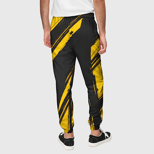 Мужские брюки Абстракция на желтом / 3D-принт – фото 4