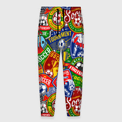 Брюки на резинке мужские Футбольные лиги паттерн, цвет: 3D-принт
