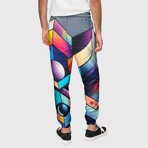 Мужские брюки Геометрическое абстрактное граффити / 3D-принт – фото 4