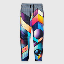 Мужские брюки Геометрическое абстрактное граффити