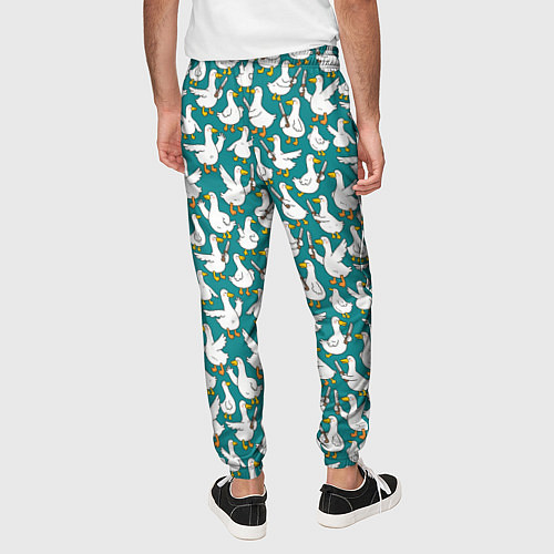 Мужские брюки Злой гусь узор / 3D-принт – фото 4