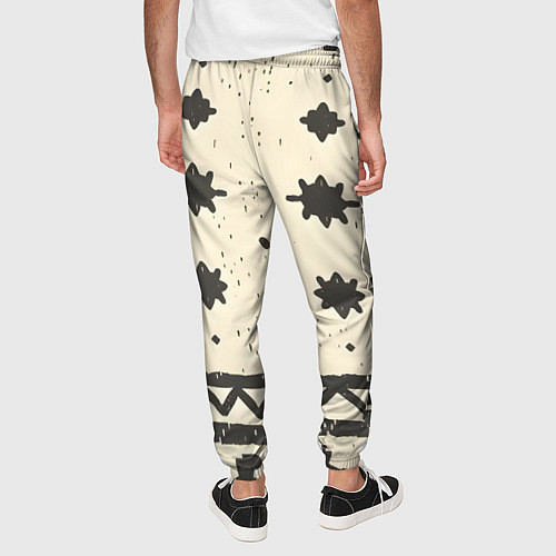 Мужские брюки Африканские примитивные узоры / 3D-принт – фото 4
