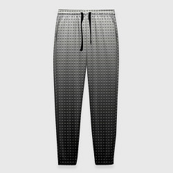 Брюки на резинке мужские Градиент металлический тёмно-серый, цвет: 3D-принт