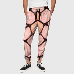 Брюки на резинке мужские Розовые пятна жирафа, цвет: 3D-принт — фото 2