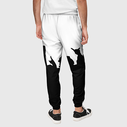 Мужские брюки Monster energy rock black / 3D-принт – фото 4