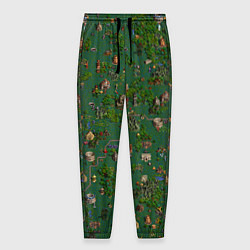 Брюки на резинке мужские Земли Крепости - Герои 3, цвет: 3D-принт