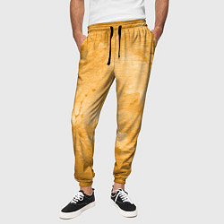 Брюки на резинке мужские Абстракция - bright yellow, цвет: 3D-принт — фото 2