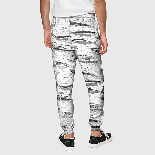 Мужские брюки Корюшка и водный транспорт / 3D-принт – фото 4