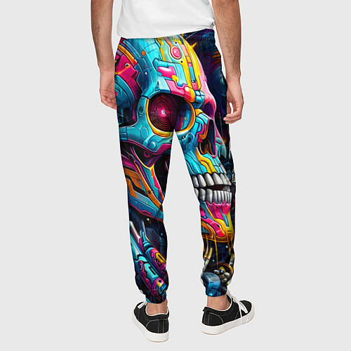 Мужские брюки Cyber skull - pattern / 3D-принт – фото 4