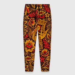 Мужские брюки Летучий корабль в стиле хохломской росписи