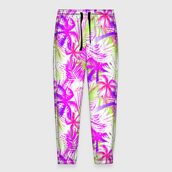Брюки на резинке мужские Palm tree pink, цвет: 3D-принт