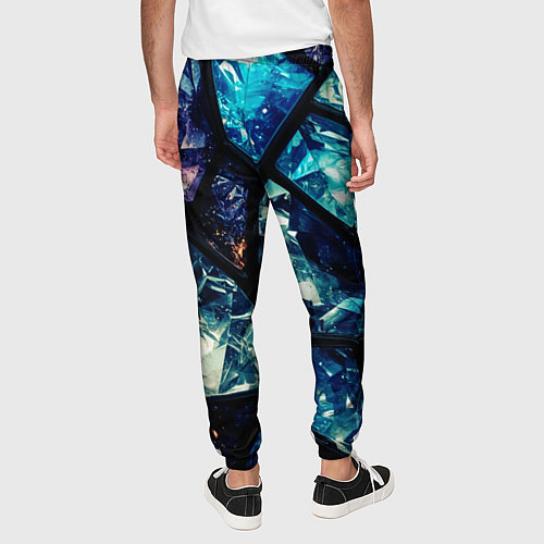 Мужские брюки Текстура драгоценных камней / 3D-принт – фото 4