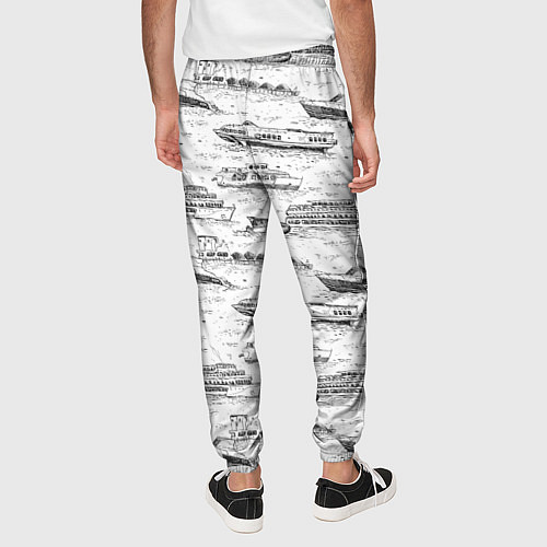 Мужские брюки Корабли на Неве / 3D-принт – фото 4