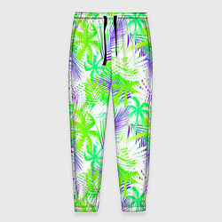 Мужские брюки Palm green white