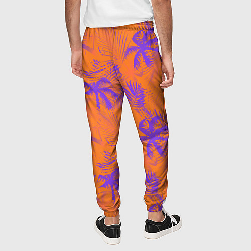 Мужские брюки Palm orange / 3D-принт – фото 4