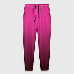 Брюки на резинке мужские Малиновый градиент комбинированный узор, цвет: 3D-принт