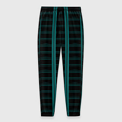 Брюки на резинке мужские Color blue dark stripe, цвет: 3D-принт