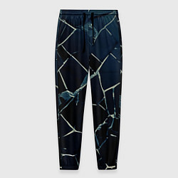 Мужские брюки Тёмный чёрно-синий битые плиты