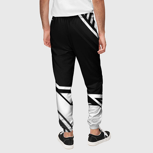Мужские брюки Doom geometry black / 3D-принт – фото 4