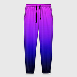 Брюки на резинке мужские Омбре синий градиент Future Dusk, цвет: 3D-принт