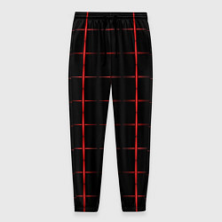 Брюки на резинке мужские Color black red crosses, цвет: 3D-принт