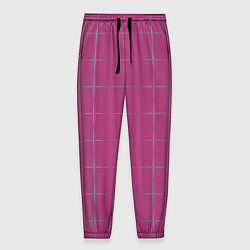 Брюки на резинке мужские Color pink stripes, цвет: 3D-принт