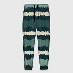 Мужские брюки Полосы зигзагообразные зеленые