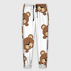 Брюки на резинке мужские Мордашка мишки, цвет: 3D-принт